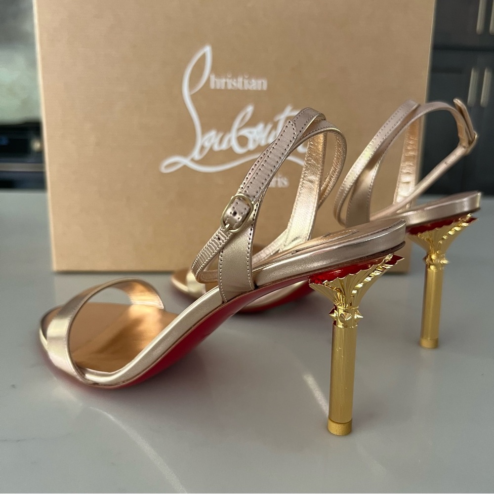 CHRISTIAN LOUBOUTIN
Mascasandal 85 leather sandals - NWT